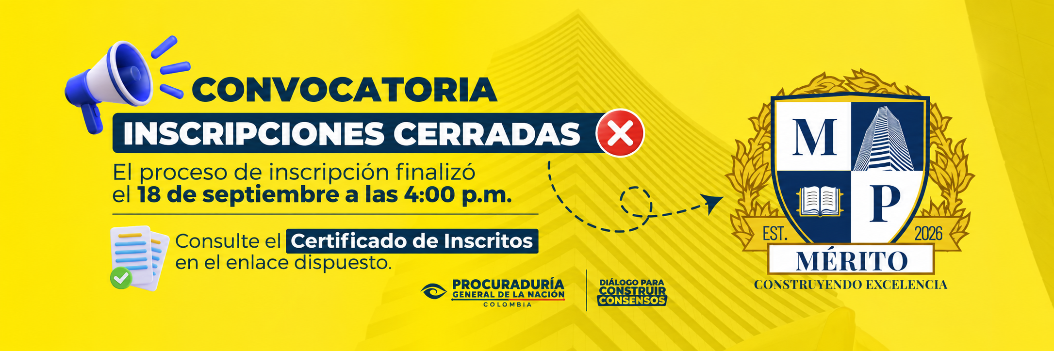 Concurso Abierto de Méritos 2026 - Mérito, Transparencia y Excelencia